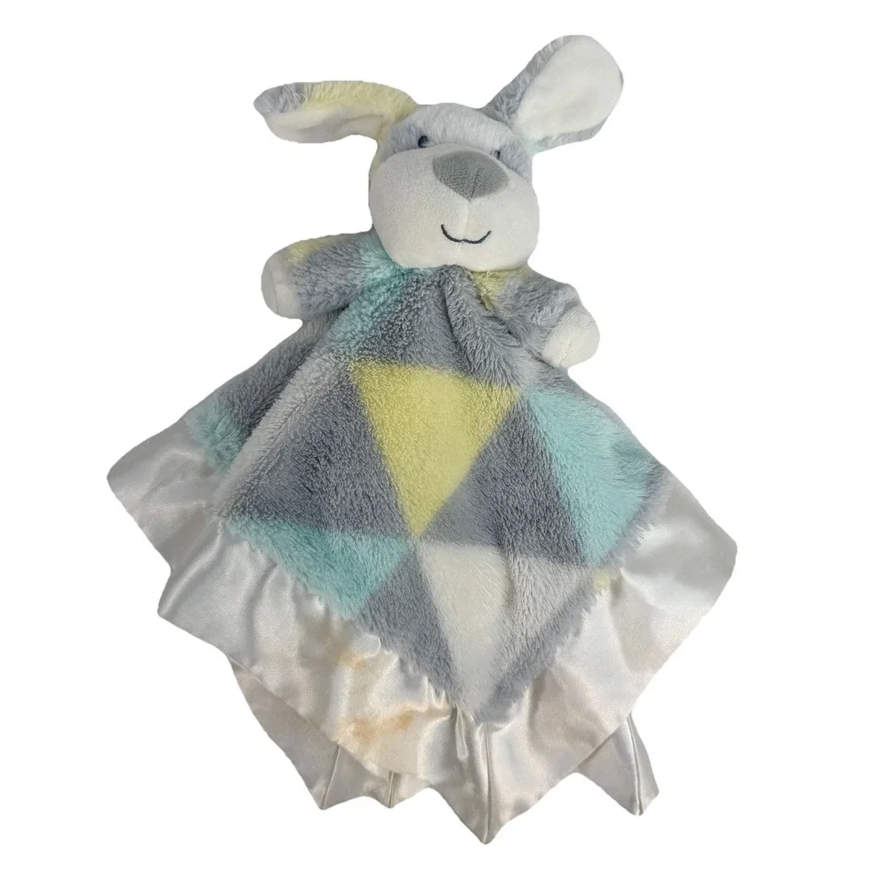 Baby Essentials Dog‎ Lovey Puppy Security Blanket Satin Trim Pastel Snuggle Dog